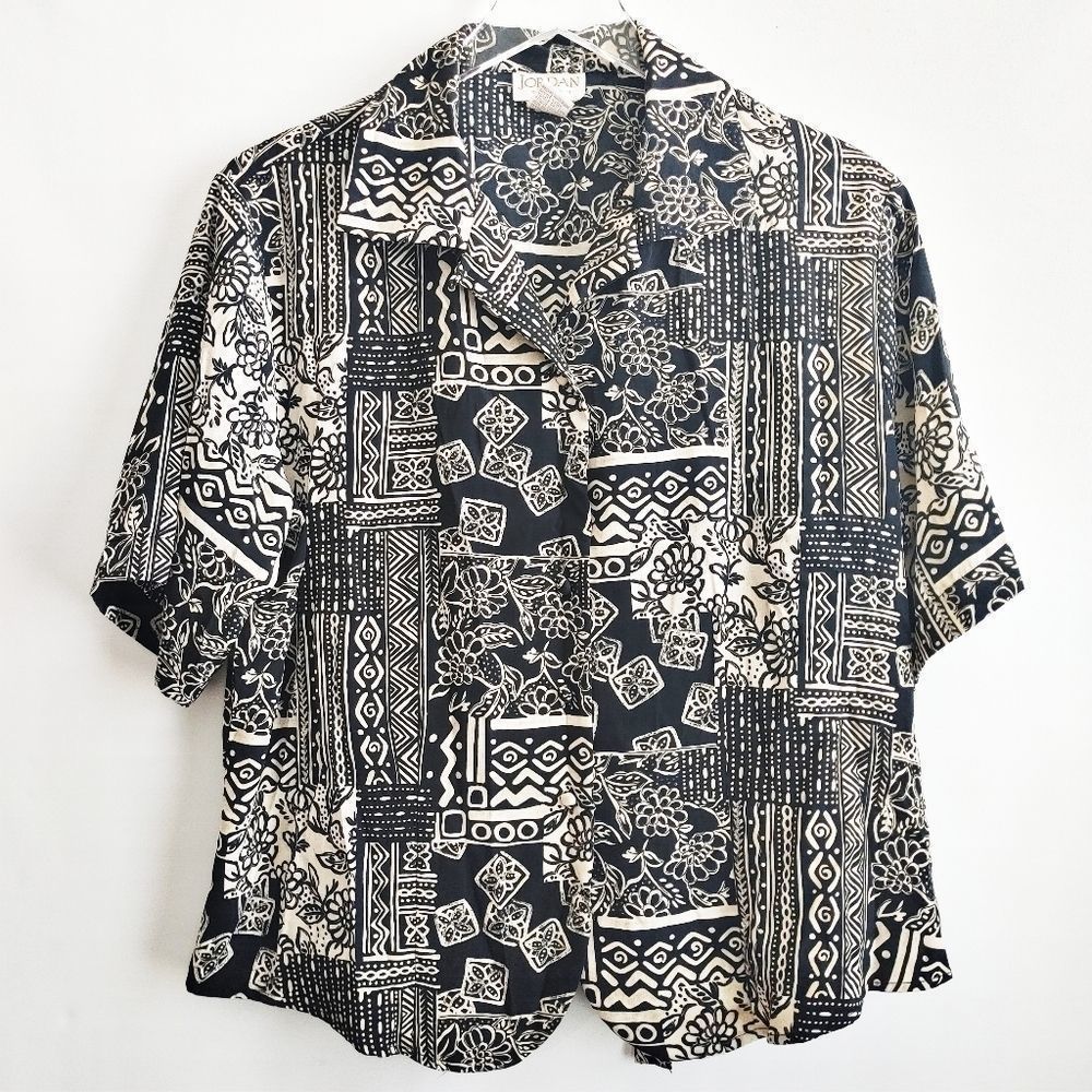 VTG Jordan Women's Aztec Pattern Blouse